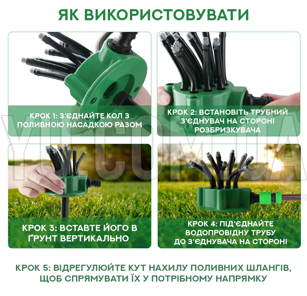Зрошувач Water Sprinklers 360 для поливу Зрошувач Water Sprinklers 360 для поливу
